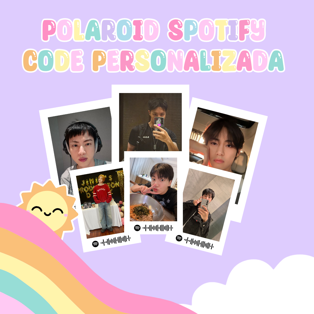Polaroid Personalizada Spotify Code (Sua Foto e Música) - Vários Modelos