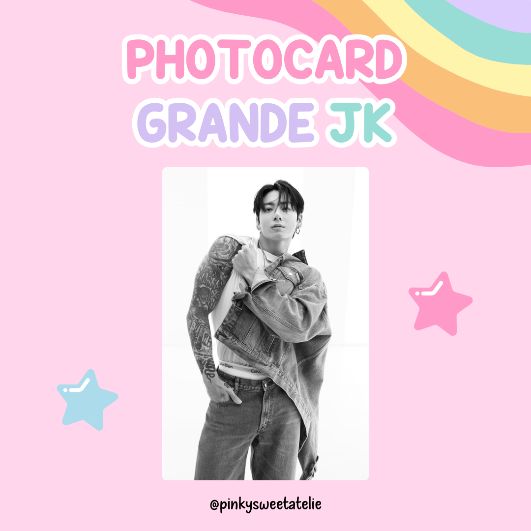 Photocard Grande Jungkook BTS 10x15cm - A6 | Fanmade
